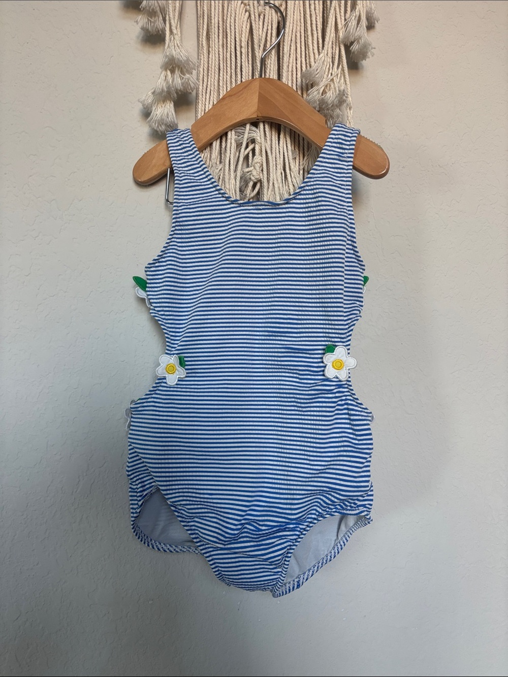 Florence Eiseman Daisy Striped Girl's One-Piece Swimsuit